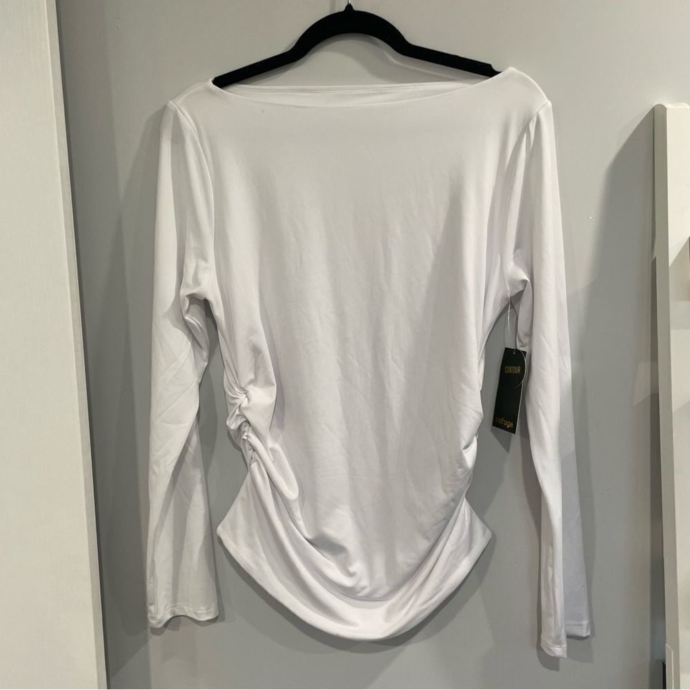 3/$25 ✺ SWS Scoop Rushed Long Sleeve Contour Top White XL